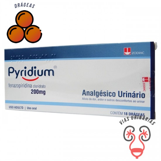Pyridium 200 mg com 18 drágeas